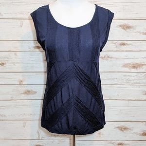 Anthro Postmark Navy Blue Top